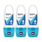 Rexona Shower Fresh Underarm Roll-On Deodorant for Women | 72 Hours Long-Lasting Odour Protection | 0% Alcohol, Safe on Skin | 25ML (Pack of 3)