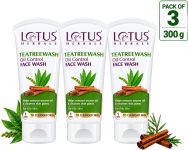 LOTUS HERBALS Teatreewash  | with Tea Tree Oil & Cinnamon | Anti Acne | Oil Control | Face Wash(300 g)