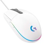 Logitech G102 Light Sync Gaming Mouse with Customizable RGB Lighting, 6 Programmable Buttons, Gaming Grade Sensor, 8K DPI Tracking,16.8mn Color, Light Weight – White
