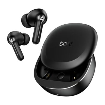 boAt 2025 Launch Airdopes Prime 413, 4Mics ENx, 50hrs Battery, Multipoint, App Support, BT v6.0, 12mm Drivers, ASAP Charge, Bluetooth Earbuds, TWS Ear Buds Wireless Earphones with mic (Active Black)
