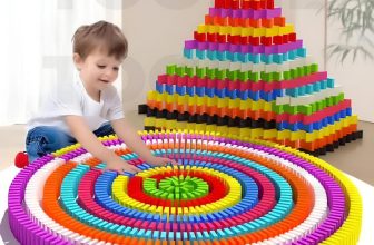TOOBIL Wooden Blocks/Domino Game for Kids (60 pcs)(Multicolor)