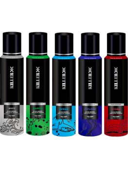 KILLER Wave, Storm, Marine, Cyclone, Ocean No Gas Deodorant Body Spray  –  For Men & Women(750 ml, Pack of 5)