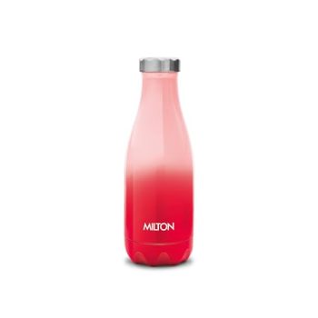 Milton Prudent 350 Thermosteel Bottle, 360 ml Water Bottle, 24 Hours Hot and Cold, Double Wall Vacuum Insulated, Water Bottles, Tea Flask/Coffee Flask for Sports, Travel, Red
