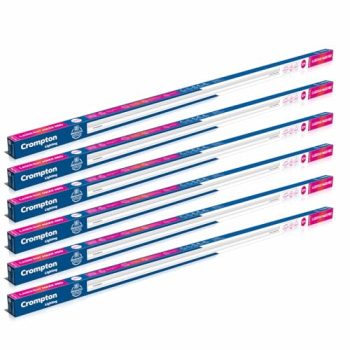 Crompton Laser Ray Maxx Pro 30W LED Batten | Energy Efficient Batten for Home | Warm White | Pack of 6