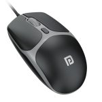 Portronics Toad 103 Wired Optical Mouse with 2400 DPI, Plug & Play, Ambidextrous, Hi-Optical Tracking, 1.5M Cable Length, 30 Lakhs Click Life, Ergonomic Mouse for Comfortable All-Day Grip (Black)