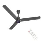 Polycab Wizzy Plus LED 1200mm BLDC Ceiling Fan with Remote |BEE 5 Star Rated, Higher Air Delivery|LED Indicator,Reverse,Boost,Sleep and Breeze Mode |3 Years Warranty (Matt Black)