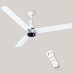 Polycab Wizzy Prime 1200mm BLDC Ceiling Fan with remote|BEE 5 Star Rated, Higher Air Delivery|LED Indicator,Reverse,Boost,Sleep and Breeze Mode |3 Years Warranty (Matt White)