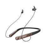 Amazon Basics in-Ear Wireless Neckband with Mic, Up to 18 Hours Play Time, Bluetooth 5.1, Voice Assistance, Noise Cancellation, IPX4 Water-Resistance, Magnetic Earbuds (Brown)