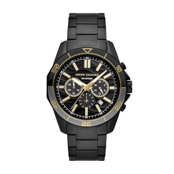 Armani Exchange Stainless Steel Analog Black Dial Men’s Watch-Ax1963, Band Color:Black