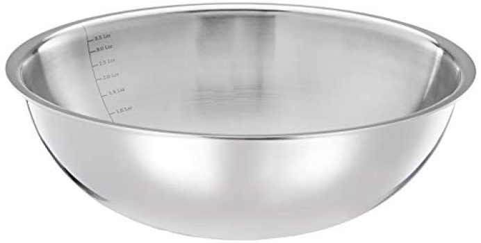 Amazon Brand – Solimo Stainless Steel Triply Tasla-Silver, 28cm