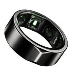 Leaf Halo Smart Ring | Health Tracker | Sleep, Fitness, Stress | Includes 30+ Workout Modes | Battery upto 10 Days | Buy Sizing Kit First | Track Steps, HRV, SPO2 & Periods | Carbon Black – Size 7
