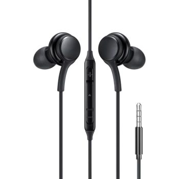 HAMMER 3.5mm Wired Earphones with Mic & in-line Controls, 13mm Dynamic Drivers, Clear Sound Compatible with Phone, Laptop & Tablet (Black)