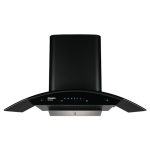 Crompton SensoSmart 90 cm Curved Glass Kitchen Chimney with 1360 m³/hr Suction, Smart On & Intelli Auto-Clean | Silent Kitchen Chimney with Filterless Technology (Black)
