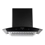 Livpure Avian 60 cm | Curved Glass | 1450 m³/hr Suction | Filterless | Touch & Gesture Control | Low Noise | 10 Years Motor + 2 Years Comprehensive Warranty | Black