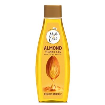 Hair & Care Almond, Vitamin E & B5 Non-Sticky Hair Oil – 500ml | Up to 90% Less Hair Fall | Frizz Control | Smooth & Glossy Hair