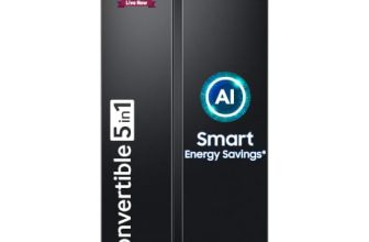 Samsung 653 L, 3 Star, Frost Free, Double Door, Convertible 5-in-1 Digital Inverter, Side By Side AI Enabled Smart Refrigerator with WiFi (RS76CG8003B1HL, Black Matte/Black DOI)