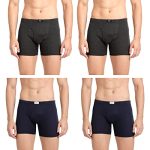 Pepe Jeans Innerwear Cotton Solid Trunk for Men – XL (Pack of 4) Charcoal Melange