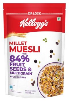 Kellogg’s Millet Muesli with 84% Fruit, Seed & Multigrain| Power Breakfast | No Maida No Palm Oil | India’s No 1 Muesli | 1000g