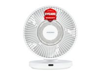 Acerpure Cozy F3 Table Fan with Air Circulator |3years warranty| Energy efficient BLDC motor|Remote control|3D airflow technology |Swing mode |16 speed control and LED display|Whisper-quiet (White)