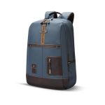Gear Classic 6 18″/31L Antitheft Large Faux Leather Water Resistant Laptop backpack/Laptop backpack/Casual Backpack/Daypack/Travel Backpack/College Bag For Men/Women(Teal-Brown)