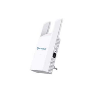 HI-Focus 300 Mbps Wi-Fi Range Extender (2.4 GHz) | Dual-Antenna Wireless Booster + Ethernet Port | Plug-and-Play Wi-Fi Repeater for Home & Office Coverage