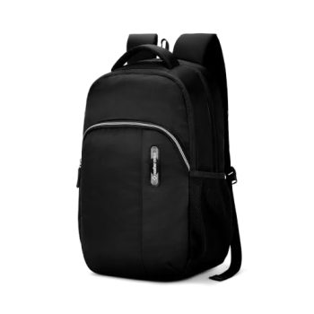 Nasher Miles Arc Laptop Backpack 28 Liters Polyester & Reverse PU | Front Organiser | Ideal for College, School, Office & Travel | Men, Women, Boys, Girls (Black)