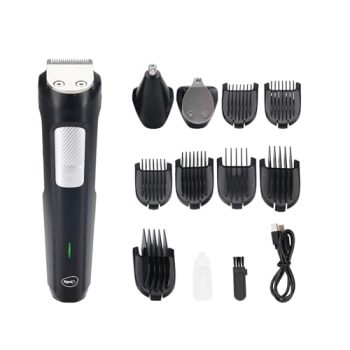 Pigeon 3 In 1 Multi-purpose Grooming Kit for Men | Trimmer, Shaver, Nose & Ear Trimmer | Stainless Steel Blade | USB Type C Charging | 120 Min Runtime | 2 HR Charge Time | 2 Years Warranty