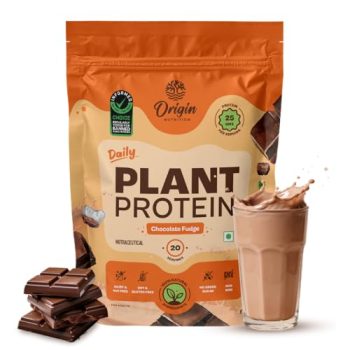 Origin Plant Protein | Tastes Like a Chocolate Fudge | 25g Pea & Pumpkin Seed Blend| All 9 Essential Amino Acids | Gut-Friendly, No Bloat | Vegan, Lab-Tested | 20 Servings, 810g