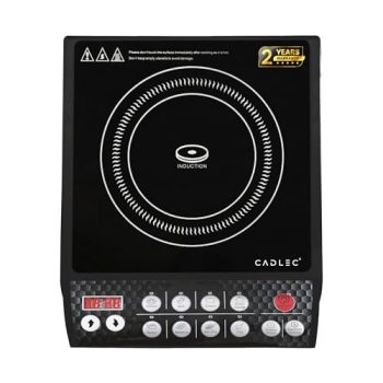 CADLEC CookFusion_5 2000W Induction Cooktop for Home & Kitchen | Powerful Performance, 7 Cooking Modes, LED Display, Auto Shut-Off & Overheat Protection | BIS Approved, 2-Year Warranty | Black