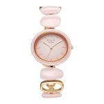 Titan Raga Ceramics Quartz Pink Dial Analog Women’s Watch | Elegant Metal & Ceramic Strap | Stylish Women’s Analog Watches | Perfect for Every Occasion – 95146KD07
