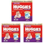 Huggies Complete Comfort Wonder Pants | Pant Style Baby Diapers Medium Size (M), 228 Count | India’s Fastest Absorbing Diaper, Prevents Diaper Rash, Ideal for 7 to 12 Kgs (76 Count, Pack of 9)