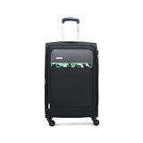 Aristocrat Commander 69Cms Premium Polyester with PVC Coating Soft Sided Check-in 4 Wheels Medium Black Suitcase