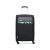 Aristocrat Commander 69Cms Premium Polyester with PVC Coating Soft Sided Check-in 4 Wheels Medium Black Suitcase
