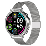 Vibez by Lifelong Ornate Smartwatch For Women with HD Display|Body Temprature |24×7 Heart Rate & SpO2 Tracking|8 Sports Mode|Sleep Monitor|IP67|7 days Battery Backup (VBSWW45, 1 Year Manufacturer Warranty, Silver)
