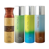 Ajmal for Men & Women Deodorants Combo pack of 4 (Total 800ML)