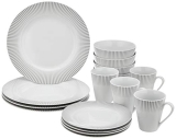 Amazon Brand – Solimo Plastic Dinnerware Set (16 Pieces