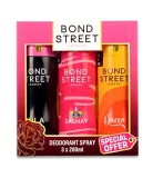 Bond Street London Body Spray Gift Pack, 200ml (Hila, Sashay and Queen Pack of 3)