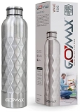 GOMAX Stainless Steel Water Bottle, BPA Free, Non Slip Fridge Water Bottle Silver 1000ML