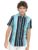 KETCH Men’s Striped Slim Fit Shirt (KHSH000423_Aqua M)