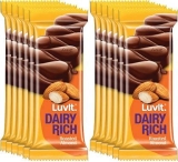 LuvIt Dairy Rich Roasted Almond Chocolates Bar Pack of 12 – 38gm Each