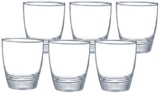 Amazon Brand – Solimo MEA Whisky Glass Set, 380ml, Set of 6, Transparent