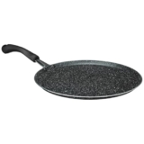 Amazon Brand – Solimo Granite Dosa Tawa – 30 cm | Non-Stick | 2.8 mm Thick Base | Induction & Gas Compatible | Durable 2-Layer Metallic Finish | Dishwasher Safe | Black