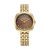 Titan Aura Phase Quartz Analog Brown Dial Golden Stainless Steel Strap Watch for Women-95241YM01