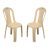 Nilkamal Plastic Chair for Living room |Set of 2 | 3 Year Warranty | For Home, Living Room, Outdoor | Marble Beige Colour | CHR4002