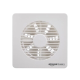 Amazon Basics Axial 6” Fan | 22W | 7 Blades | 150 mm Sweep | 7.1 dB Low Noise | Window Mount | Wall Switch Control | White Plastic Body