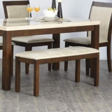 Home Centre Harmony Sia Fabric Dining Bench – Grey