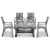 MAHARAJA Luxury Plastic Armchair & Table Set | Heavy-Duty & Sleek Design for Every Space (Silver, 4 Chair+1 Table)
