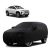 Sulfar 100% Water Resistant Car Body Cover Compatible with Mirror for Tata Curvv (Triple Stitched, Full Bottom Elastic, Black Tafetta with Blue Piping)