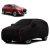 Sulfar 100% Water Resistant Car Body Cover Compatible with Mirror for Nissan Magnite (Triple Stitched, Full Bottom Elastic, Black with Red Piping)