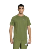 Puma Men’s Solid Regular Fit T-Shirt (524997_Olive Green